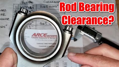 measuring rod bearing thickness|rod bearing clearance check.